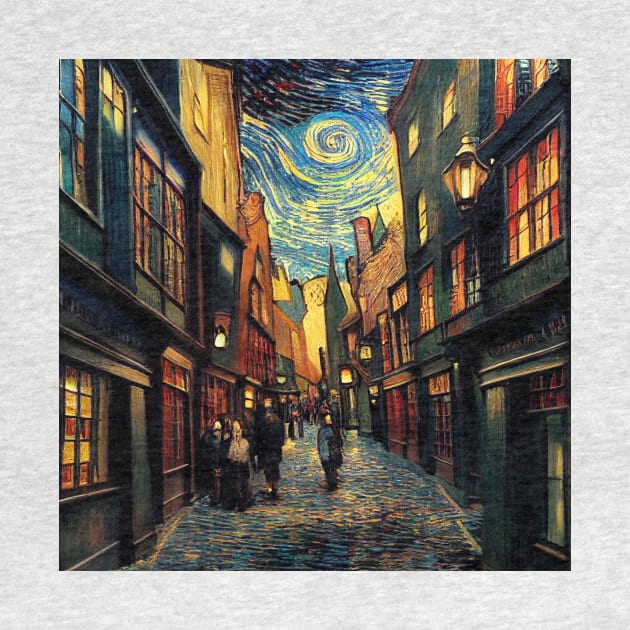 Starry Night in Diagon Alley by Grassroots Green